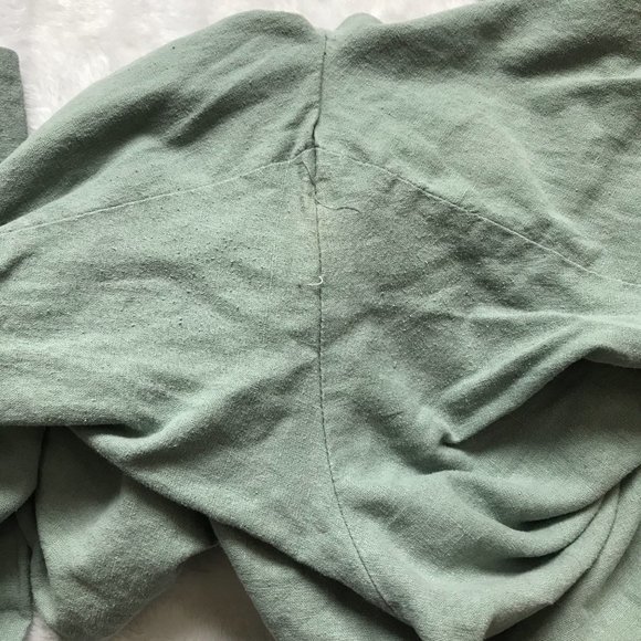 Hearts of Palm Women's Sage Green Linen, Cotton Blend Wide Leg Culottes Size 12 - Picture 5 of 9